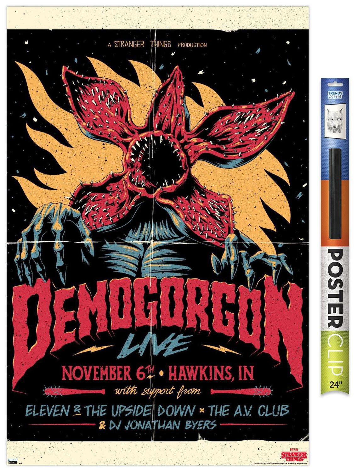 Netflix Stranger Things - Demogorgon Live Wall Poster, 22.375" x 34" Framed