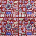 thumbnail image 1 of oneOone Tissu Popeline de Coton Sergé Bordeaux Matériel de Robe Médical Tissu Imprimé au Mètre 56 Pouces de Large, 1 of 4