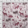 thumbnail image 3 of oneOone Velvet Light Pink Fabric Tropical Animal Sewing Craft Projects Fabric Prints By Yard 58 Inch Wide, 3 of 4
