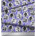 thumbnail image 2 of Soimoi Rayon Fabric Rocket,Planet & Astronaut Animal Fabric Prints by Yard 56 Inch Wide, 2 of 3