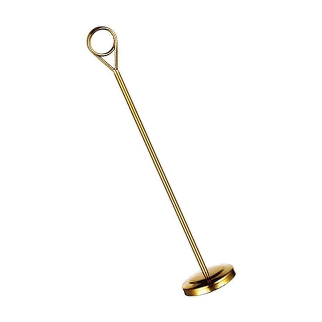 Thinsony Support de Numéro de Table en Acier Inoxydable Support de Photo pour Hôtel Doré 25cm