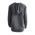 thumbnail image 5 of Hauts à Manches Longues pour Femmes Décontractés Mode Décontractée Chandail à Capuche Uni à Manches Longues pour Femmes Hauts Zippés Cardigan Manteau pour Dames, 5 of 5