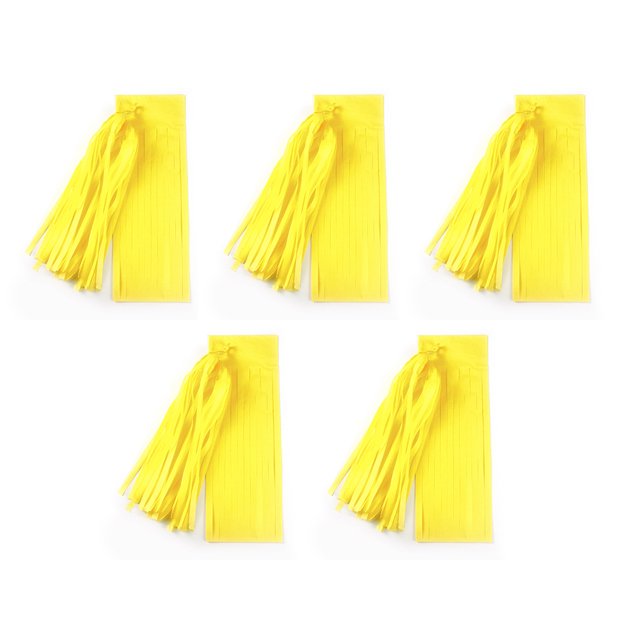 tredstone Premium Tissues Paper Tassels For Party Wedding And Birthday Hanging Decorations Reusable Paper Yellow,Type10 14 inch
