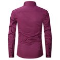 thumbnail image 3 of Chemise à Manches Longues Homme Chemise Habillée à Manches Longues pour Hommes Coupe Régulière Décontractée Boutonnée Unie à Manches Longues Col Rabattu Blouse et Chemise Homme Chemise à Manches Longues Homme Chemises à Manches Longues, 3 of 6