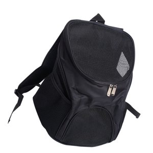 OULII Puppy Backpack Carrier Portable Pet Backpack Black Foot Pad 1Set