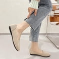 thumbnail image 1 of LSLJS Women's Flying Knitting Solid Color Light Mouth Comfortable Slip-On Flat Shoes, Flats Shoes, 1 of 8