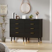 Kojooin 4 Drawer Dresser for Bedroom, Modern Nightstand with Wide Top, Chest of Drawers with Deep Drawers, Wooden Dresser, Side Table for Living Room, Hallway, Kids Room