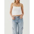 thumbnail image 3 of FAROOT Women Crop Camisole Solid Color Summer Backless Spaghetti Strap Tank Tops Sleeveless T-Shirt, 3 of 7