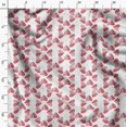 thumbnail image 3 of Soimoi White polyester Crepe Fabric Red Heart Decor Fabric Printed Yard 42 Inch Wide, 3 of 6