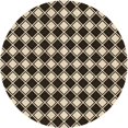 thumbnail image 1 of Ahgly Company Tapis Rond Lavable en Machine Intérieur Transitionnel Gris Minuit, 5 Pieds Rond, 1 of 7