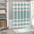 thumbnail image 4 of Madison Park Spa Waffle Shower Curtain With 3M Treatment - Water Repellent & Stain Resistant - Aqua - 72(W) X 72(L)- Machine Washable, 4 of 5
