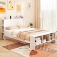 thumbnail image 1 of Costway Full Size Bed Frame with Storage Headboard & Footboard LED Bed Frame with 2 USB Ports, 1 of 10