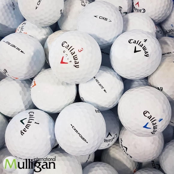Mulligan - 100 Callaway Mix 5A/4A Recycled Used Golf Balls, White
