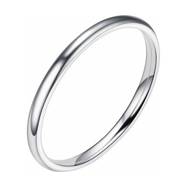 XZNGL Stainless Steel Rings Couple Rings 2Mm Stainless Steel Smooth Ring Titanium Steel Couple Ring Jewelry Size 5-12