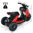 thumbnail image 2 of Gymax Kids Ride on Motorcycle 6V Battery Powered 3 Wheel Motorbike w/ Music Horn Red, 2 of 10