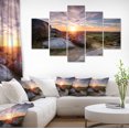 thumbnail image 1 of Stunning Sunrise over Countryside - Seashore Canvas Art Print, 1 of 3