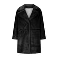 thumbnail image 4 of LSLJS Women Long Sleeve Lapel Plush Coat Fashion Solid Color Warm Coat, 4 of 6