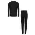 thumbnail image 2 of Moggemol Ensemble de Couche de Base de Compression pour Garçons, Col Rond, Haut à Manches Longues avec Leggings à Taille Élastique, Noir 28, 2 of 5