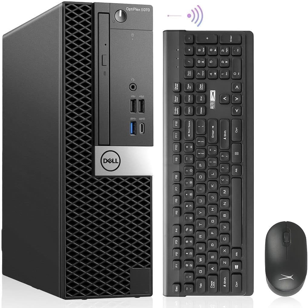 Dell OptiPlex 5070 Desktop Computers Windows 11 Pro, Hexa Core i5 9500 up to 4.4GHz,16GB DDR4,512GB M.2 NVMe SSD,Intel Wireless Wi-Fi & Bluetooth, HDMI Adapter (Renewed)