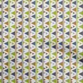 thumbnail image 1 of oneOone Georgette Viscose Green Fabric Geometric Sewing Material Print Fabric By The Yard 42 Inch Wide, 1 of 4