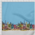 thumbnail image 3 of Soimoi Cotton Voile Fabric Buildings Panel Printed Fabric 1 Yard 56 Inch Wide, 3 of 3