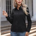 thumbnail image 1 of Birdeem T-Shirt Uni pour Femme à Manches Longues Blouse à Col en V Hauts Décontractés, 1 of 1