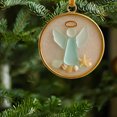 thumbnail image 4 of Sea Glass Angel Ornament Set With Clear Glass Design Christmas Tree Decor For Holiday Home Party 3.15X3.15 Inches 0.04Lb, 4 of 6