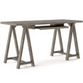 thumbnail image 3 of Allora 60" Modern Solid Wood Computer Desk in Farmhouse Gray, 3 of 7
