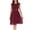 Wine, variant on Pisexur Cocktail Dresses for Women Fashion Front Slit Ruffle Hem Wedding Guest Dress Soild Color Flowy Flutter Sleeve Lace Prom Dress Classy Formal Wedding Guest Dress Midi Dress S-2XL Black