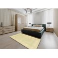 thumbnail image 4 of Ahgly Company Tapis d'Intérieur Carrés Abstraits Brun Or de Style Oriental, 3 Pieds Carré, 4 of 6