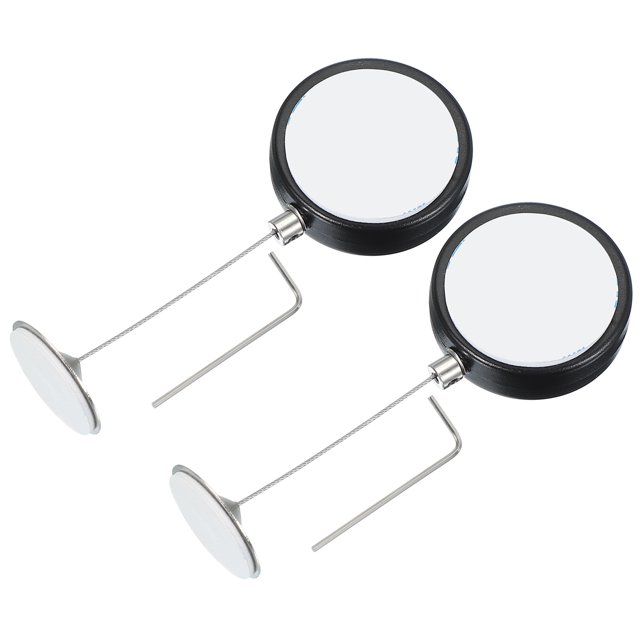 Uxcell Télécommande Rétractable, Serrure de Câble de Sécurité Ronde avec Adhésif Double Face Noir 5 Pieds