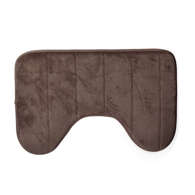 40*60cm U Shaped Bath Mats Slip Home Bathroom in a coffee color. Made of cotton, this non-slip bath mat measures 40x60cm (15.7x23.6 inches) and features a U-shaped design suitable for bathroom use. The mat is unbranded and designed for comfort and safety.