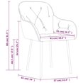 thumbnail image 4 of vidaXL Dining Chairs 2 pcs Cream Velvet, 4 of 5