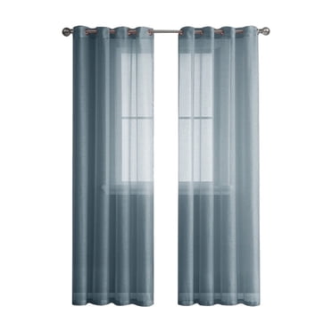 Curtains for Living Room Semi Sheer Curtains for Bedroom 98 Inches Long Grommet Vertical Window Curtains Drapes with Light Through for Living Room Curtains for Bedroom