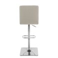 thumbnail image 2 of CorLiving Quinn Modern Fabric Upholstered Adjustable Height Barstools Set of 2 - Swivel Bar Stools with Back, Perfect Kitchen Stools for Island, Bar Chairs & Counter Height Stools, 2 of 9