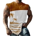 thumbnail image 1 of Débardeur pour Homme Homme Décontracté Mode Imprimé Chandail à Enfiler Col Rond Débardeurs de Sport Gilet, 1 of 7