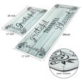 thumbnail image 3 of MeyJey Kitchen Rug Set of 2, Anti Fatigue Kitchen Mat 2 Pieces, Non Skid Waterproof Cushioned Floor Mat and Runner Rug, 17"x28"x0.5"+17"x59"x0.5", Aqua Blue, 3 of 6