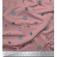 thumbnail image 1 of Soimoi Polyester Crepe Fabric Moth & Light Bug Insects Decor Fabric Printed Yard 42 Inch Wide, 1 of 4