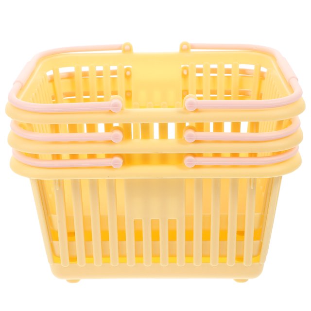 Miangastore 3 Pcs Bathroom Drainage Toiletry Organizers Plastic Storage Organizer Baskets With Handles