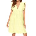 thumbnail image 1 of Ketyyh-chn99 Robes Femmes Fête Grande Taille Décontracté Plage Robe d'Été Décontractée Robes T-shirt Manches Longues Boho Robe de Plage Jaune,P, 1 of 5