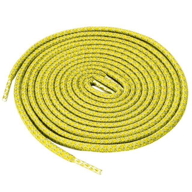 INSPIRE CHIC 2 Paires Lacets Ronds Élastiques Réfléchissants Unisexes pour Espadrilles Jaunes 160 cm/63 Pouces