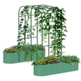 thumbnail image 1 of Yiwa Heavy Duty Galvanized Raised Garden Bed, Features 96 Inch Tall Vertical Arch Trellis, Rust-Resistant Planter Box for Outdoor Climbing Plants, Vegetables, and Flowers, 1 of 8