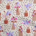 thumbnail image 1 of oneOone Georgette Viscose Rust Brown Fabric Floral Vase With Geometrical Sewing Craft Projects Fabric Prints By Yard 42 Inch Wide, 1 of 4