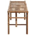thumbnail image 3 of vidaXL Folding Garden Bench with Cushion 118 cm Bamboo, 3 of 5