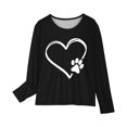 thumbnail image 4 of RXIRUCGD Chemises à Manches Longues pour Filles, Col Rond Mignon, Blouses Décontractées Élégantes (Noir, Taille:9 Ans), 4 of 5