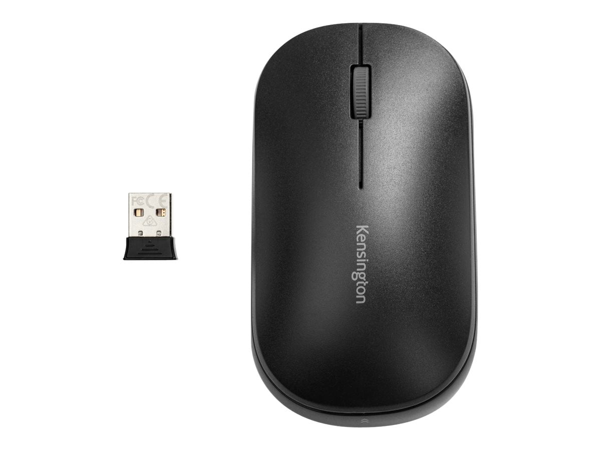 Kensington SureTrack Dual Wireless Mouse - Mouse - optical - 4 buttons - wireless - 2.4 GHz, Bluetooth 5.0 LE, Bluetooth 3.0 - USB wireless receiver - black
