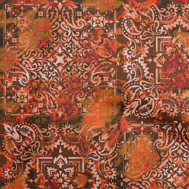 oneOone Viscose Chiffon Orange Fabric Asian Craft Projects Decor Fabric Printed By The Yard 42 Inch Wide
