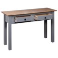 thumbnail image 5 of vidaXL Console Table Grey 110x40x72 cm Solid Pine Wood Panama Range, 5 of 5