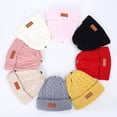 thumbnail image 2 of Bonnet Pompon Mode Bébé Unisexe Automne Hiver Bonnet Chaud Épaissir Chapeaux, 2 of 10