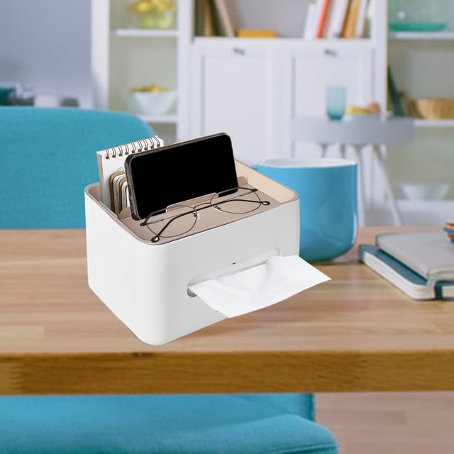 Vaidha Tiroir à Papier de Bureau - Table Basse Multifonctionnelle pour la Maison - Boîte à Mouchoirs - Boîte de Rangement pour Télécommande de Bureau Multifonctionnelle pour Salon